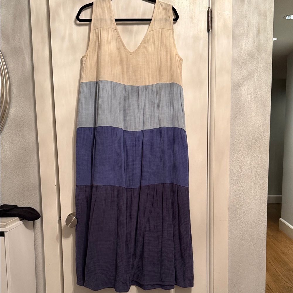 Marine Layer Colorblock Sleeveless Maxi Dress